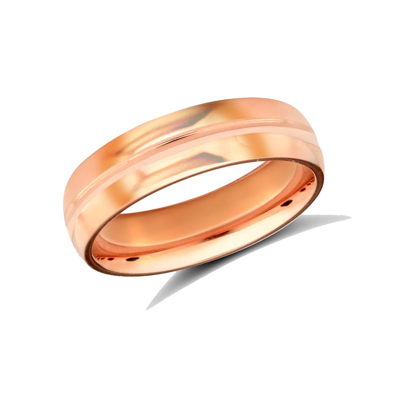 9ct Rose Gold 5mm Standard Weight Soft Court Wedding Ring - Image 4