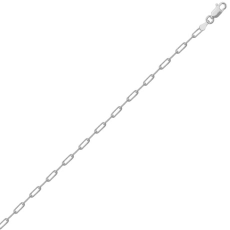Sterling silver paperclip chain bracelet 7.5 inch