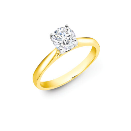 18ct Yellow Gold 0.25ct G/SI1 Diamond Solitaire Engagement Ring